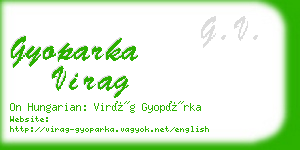 gyoparka virag business card